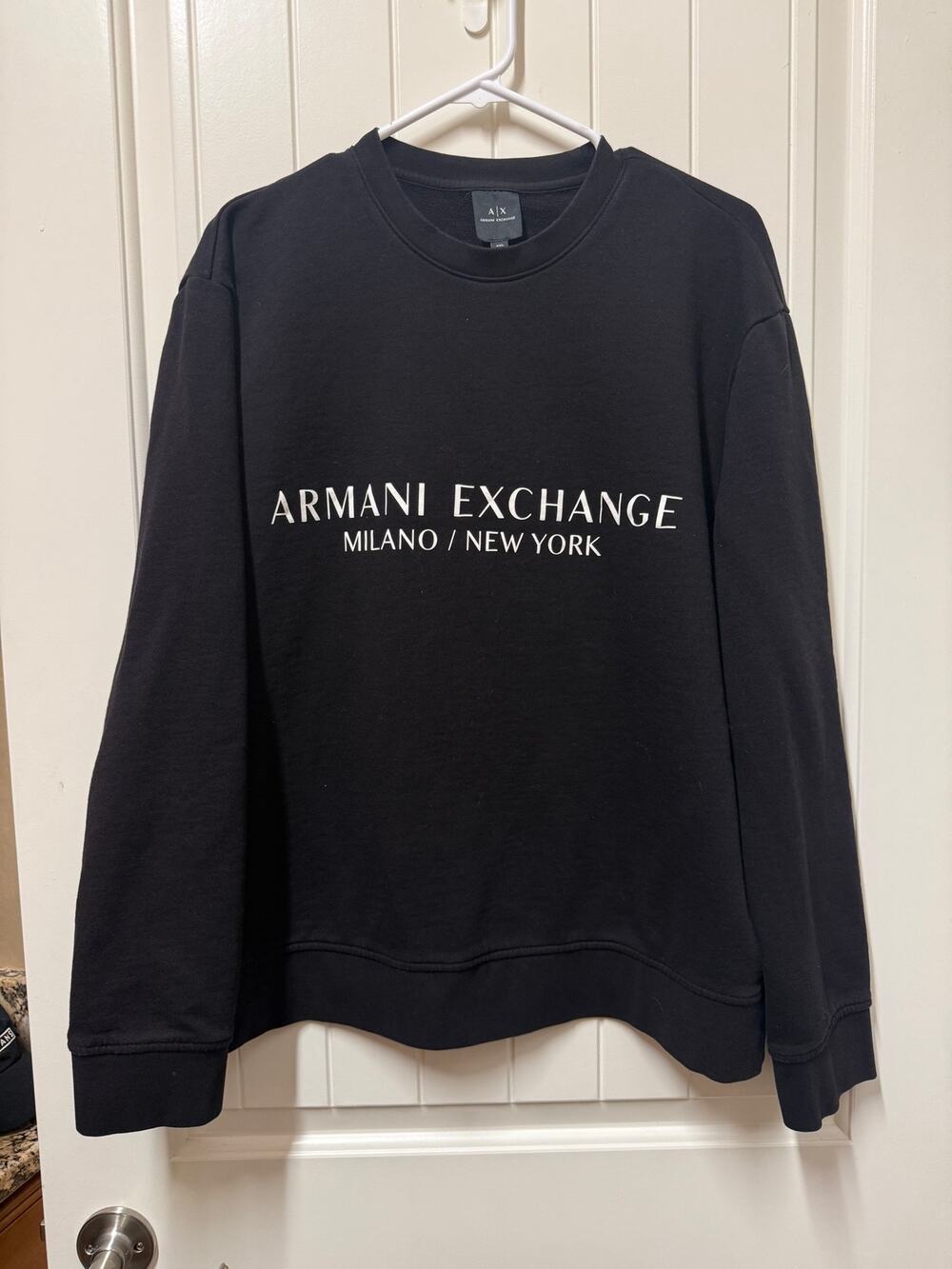 Armani Exchange Milano/New York black crew neck sweatshirt Size XXL